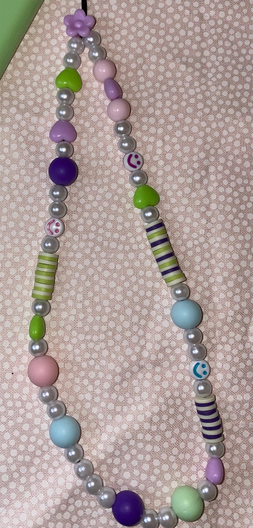 Pastel Colored Pearl Beaded Phone Charm