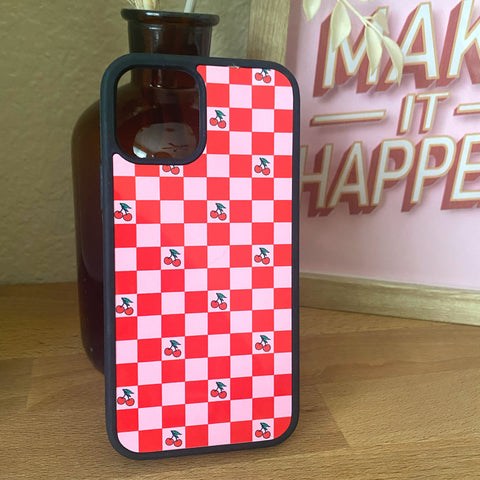 Cherry Checkered iPhone Case
