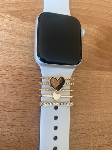 Cheetah Heart Apple Watch Charm Set