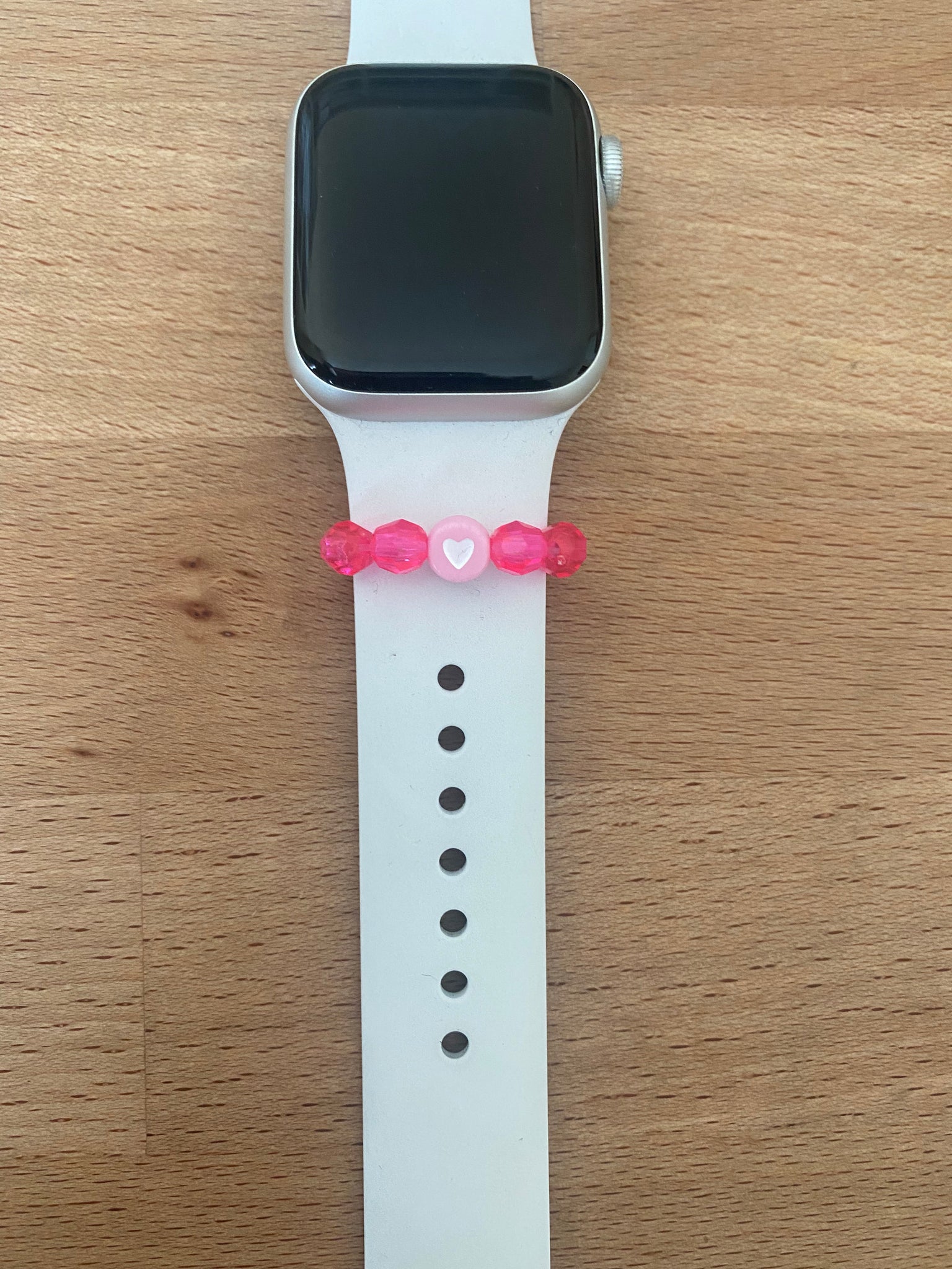 Heart Beaded Apple Watch Charm